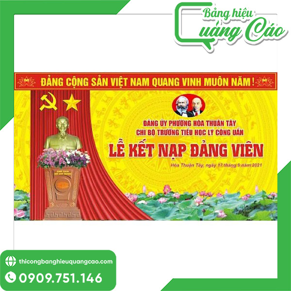 15+ Mẫu Backdrop Kết Nạp Đảng Viên Trang Trọng