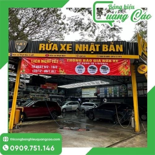 30+ Mẫu Bảng Hiệu Rửa Xe Đẹp, Hút Khách & Chuyên Nghiệp