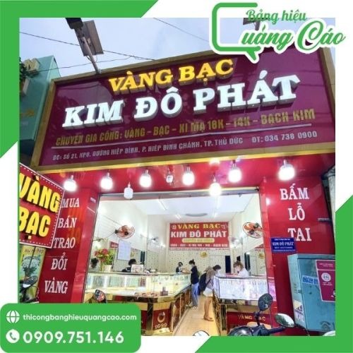 50+ Mẫu Bảng Hiệu Tiệm Vàng Bạc Đẹp, Sang Trọng & Hút Khách