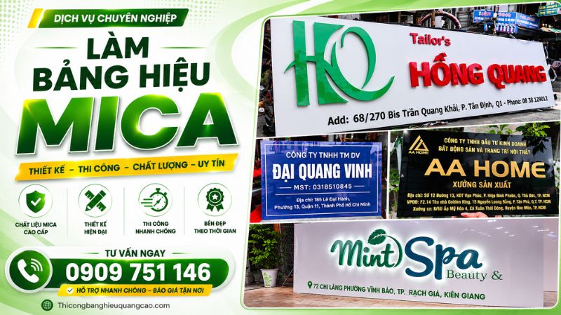 Làm Bảng Hiệu Mica Công Ty Giá Rẻ, Uy Tín Tại TPHCM