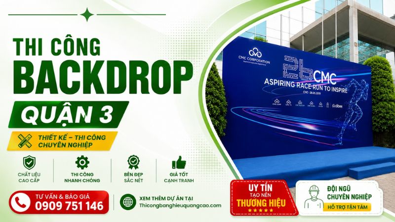 Dịch Vụ Thi Công Backdrop Quận 3 Trọn Gói, Giá Rẻ