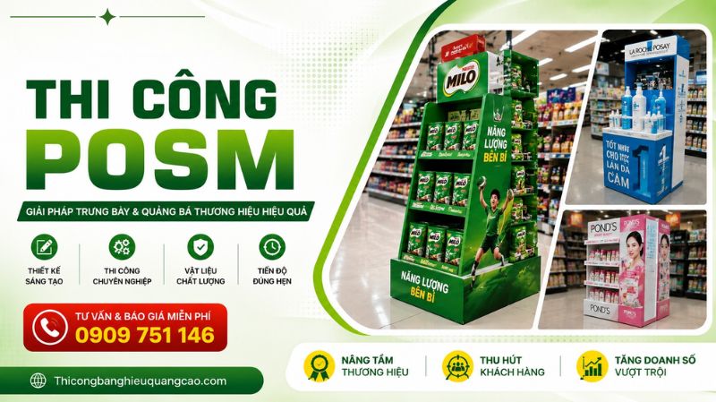 Dịch Vụ Thiết Kế Thi Công POSM Các Loại Giá Rẻ Tại TPHCM