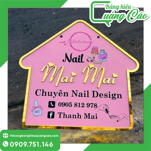 Tổng Hợp 35+ Mẫu Biển Vẫy Nail Mi Đẹp, Thu Hút Khách